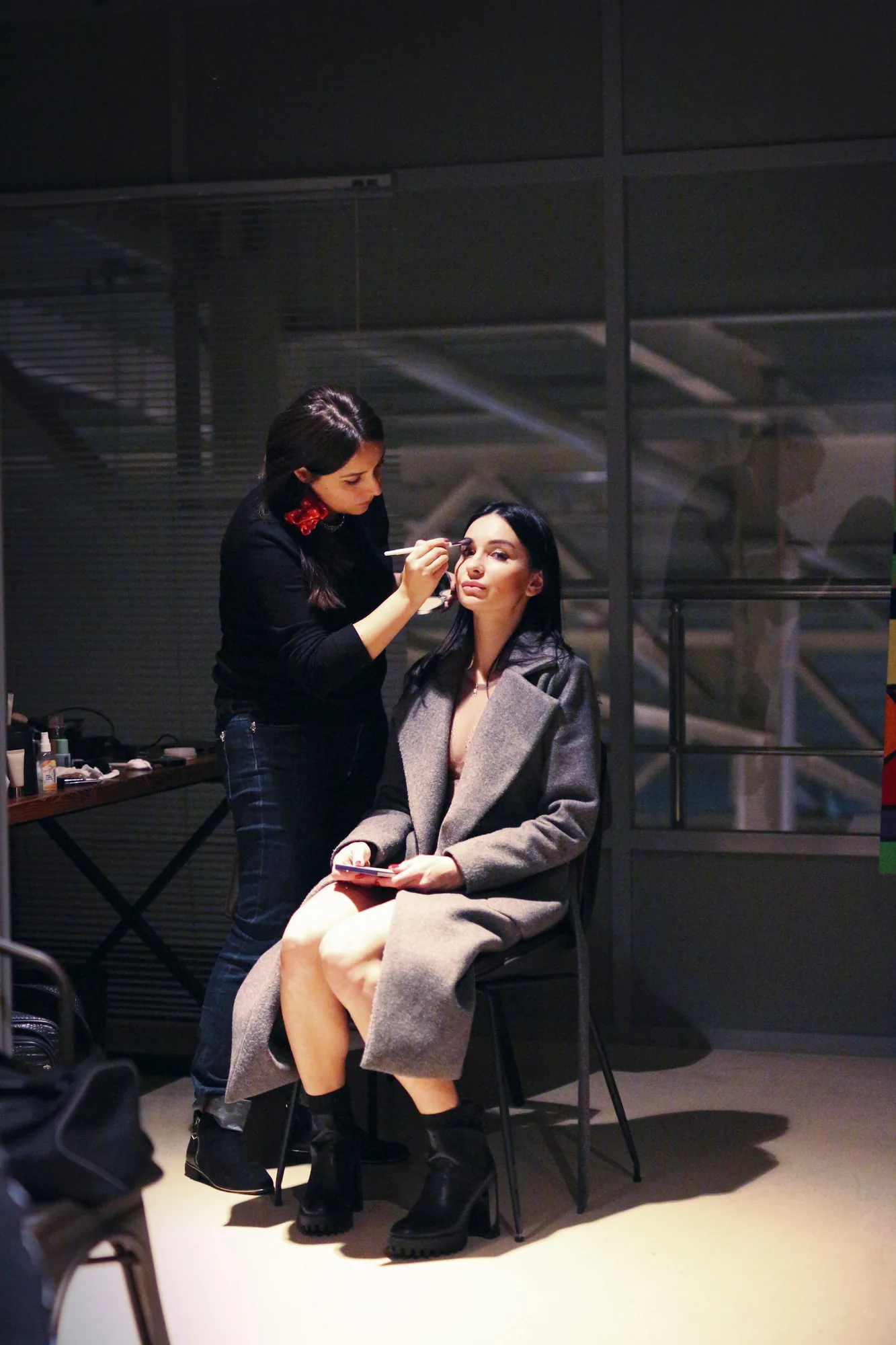 Fashion week backstage